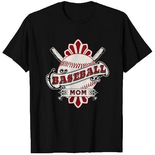 Baseball Mom vintages Retro tattoo Game Dad Kids son Mama T-Shirts