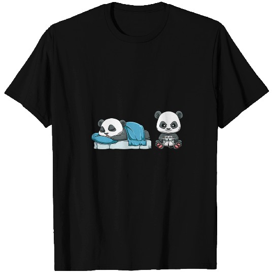 Panda Pet Sleep Game Repeat Panda Panda Gamer Gaming Video Games T-Shirts