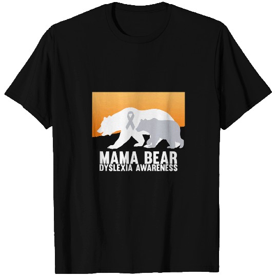 Bear Pet Mama Bear Dyslexia Awareness Disability Therapist Graphic T-Shirts