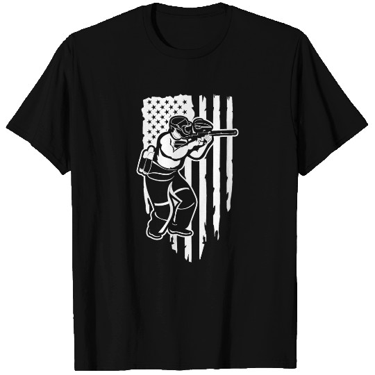 Cool American Flag paintballs Tactical Paintball T-Shirts