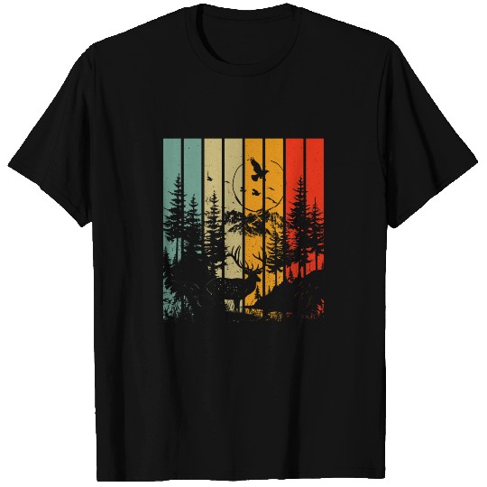 Bear Pet Wildlife Trees Outdoors Nature Retro Forest Cool Family Bear T-Shirts