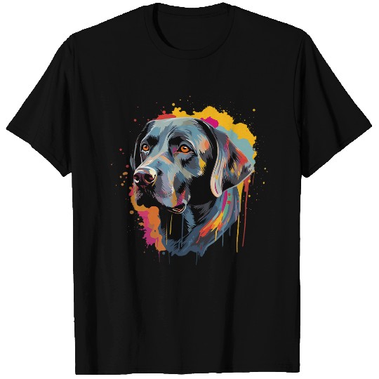 Black Lab Dog Pet Art Labrador Retriever Hunting Dog Graphic T-Shirts
