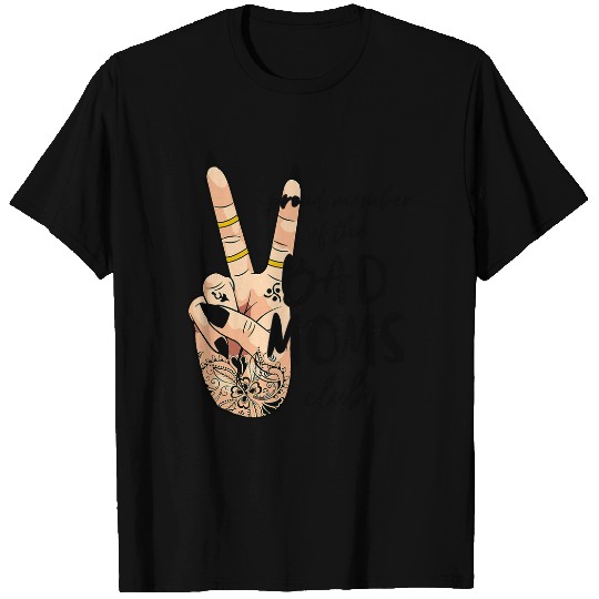 Funny Messy Bun Proud Member Of Bad Moms Club Tattoo Leopard T-Shirts