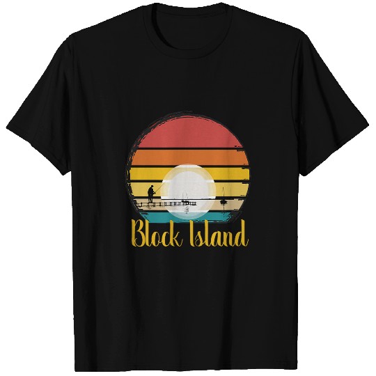 Block Island vintages Fishing Pier T-Shirts