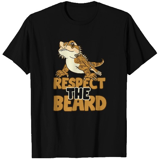 Funny Bearded Respect The Beard Dragon Lizard T-Shirts