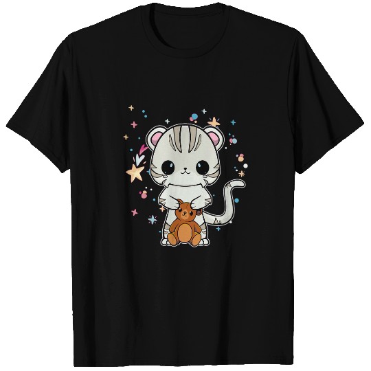 Bear Pet White Tiger Anime Cat Teddy Bear T-Shirts