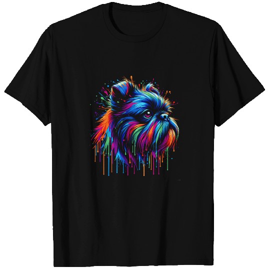 Brussels Griffon Dog Minimalist and Vibrant Style Christmas T-Shirts