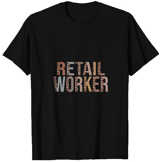 Leopard Retail Worker Supplies Funny Back to School T-Shirts
