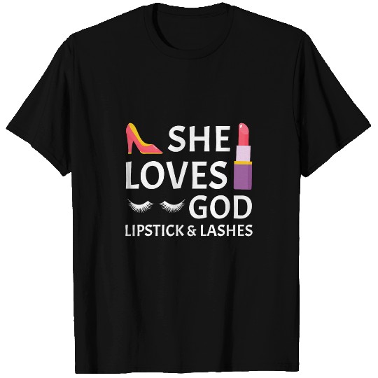 Funny Makeup Lipstick Art Girl Women Lashes 2Lips Christian 21 T-Shirts