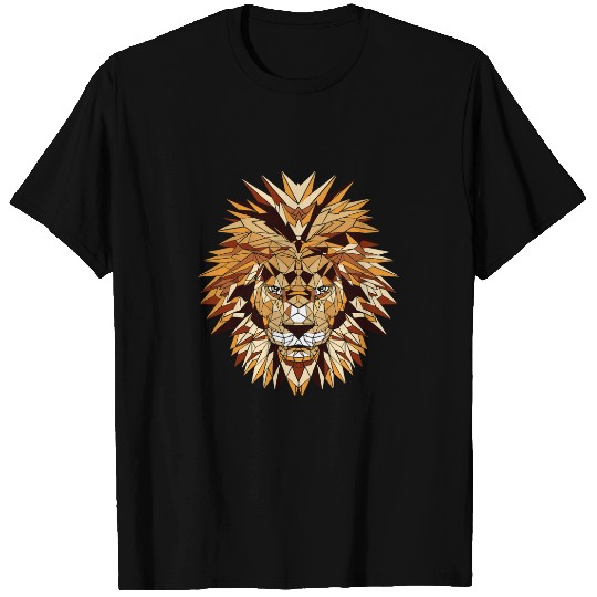 Lion Pet head with lion and lion graphic with polygon lion T-Shirts
