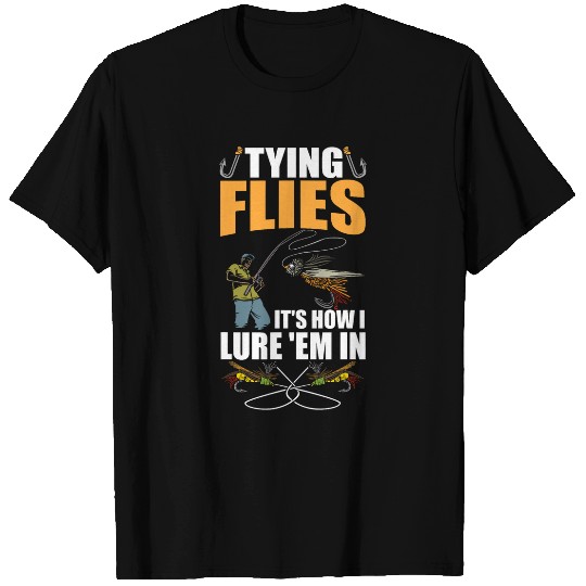 Brook Trout Fishing Fish Fly Fishing Dry Fisherman Fly Tying T-Shirts