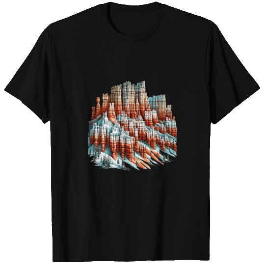 Bryce Canyon Hoodoos Natural History Illustration T-Shirts