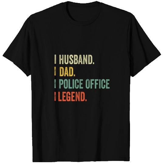 Funny Husband Dad Police Officer Legend vintages Retro 1 T-Shirts