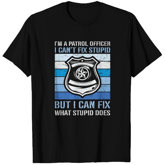 bests Patrol Officer Dad Law Enforcement Police Officer Dad 4 T-Shirts