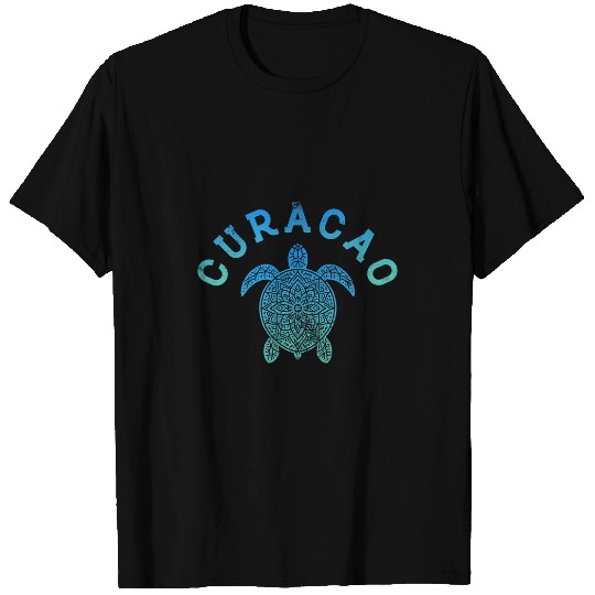 Turtle Pet Curacao Tribal Sea Turtle Beach Vacation Distressed T-Shirts