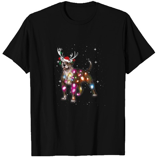 Christmas Lights American Bulldog Dog T-Shirts