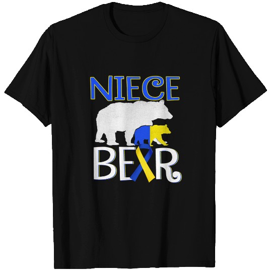 Bear Pet Down Syndromes Awareness Niece Bear T21 Day Women T-Shirts