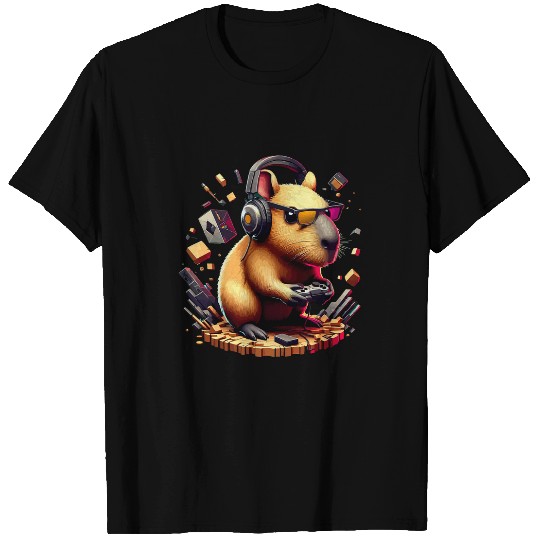 capybaras Pet Rodent Video Games Lover 4 T-Shirts