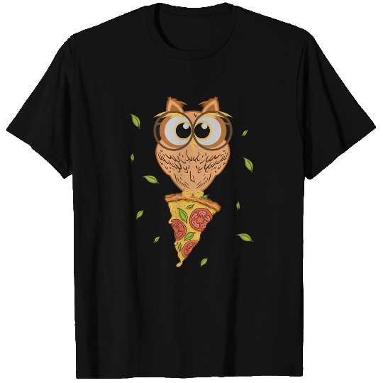 Owl Pet on Pizza T-Shirts