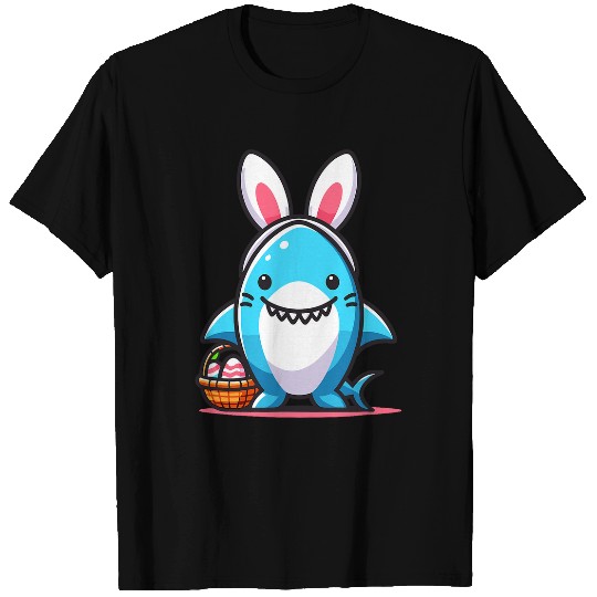 Happy Easter Day Shark Bunny Ears Bunny Shark Easter For Boy T-Shirts