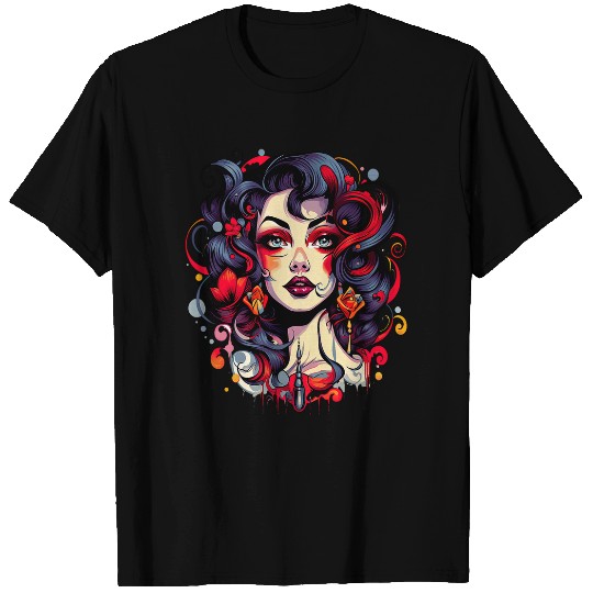 Chicano Girl Mexico Flowers Death Pretty 16 T-Shirts