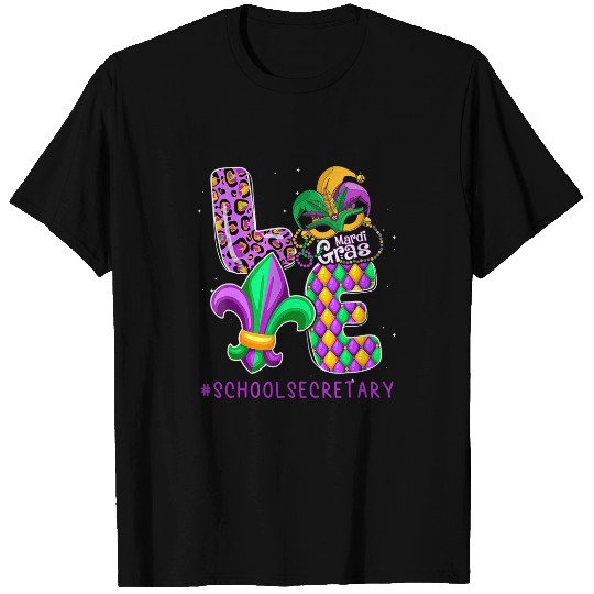 Secretary Job Funny School Secretary Mardi Gras Family Matching Outfit T-Shirts