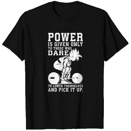 Power 2Train Insaiyan Anime Gym Fitness Workout Motivation T-Shirts
