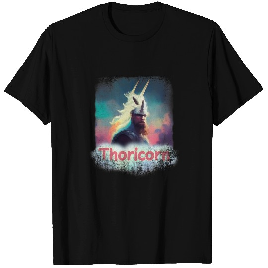 Cute Thor Unicorns Thoricorn Fantasy Art Viking Unicorn T-Shirts