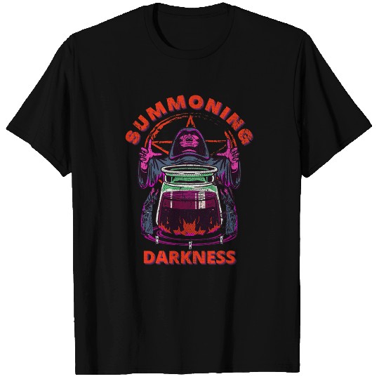 Coffee Fun Summoning Darkness vintages Dark Humor Coffee For Men T-Shirts
