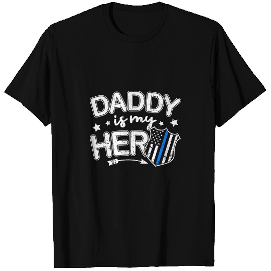 Daddy Is My Hero Kids Police Thin Blue Line Law Enforcement 9 T-Shirts