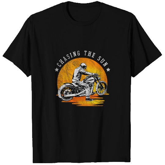 Chasing The Sun Biker Motorbike Motorcycle Lovers T-Shirts