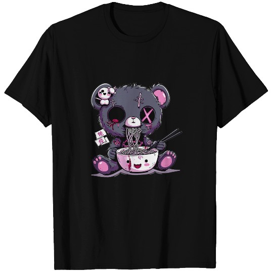 Bear Pet Goth Pastel Cute Creepy Kawaii Teddy Bear Voodoo Doll Ramen 3 T-Shirts