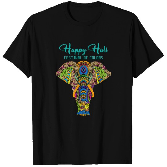 Elephant Pet Happy Holi Colors India Hindu Spring Elephant Holi 7 T-Shirts