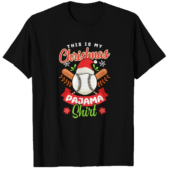 Christmas Pajama Outfit Design Christmas Baseball T-Shirts