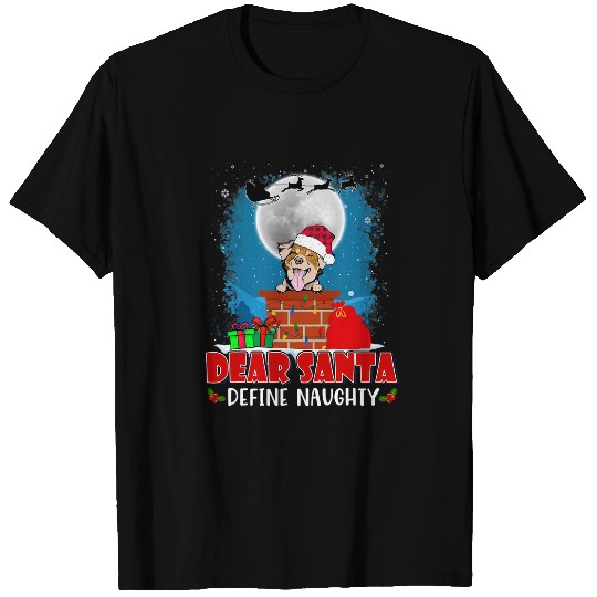 Dear Santa Define Naughty Australian Shepherd Dog Christmas T-Shirts