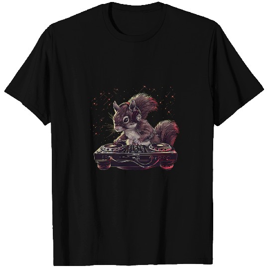 Squirrel Pet DJ Music Producer Turntable DJ Squirrel Dance Club 4 T-Shirts