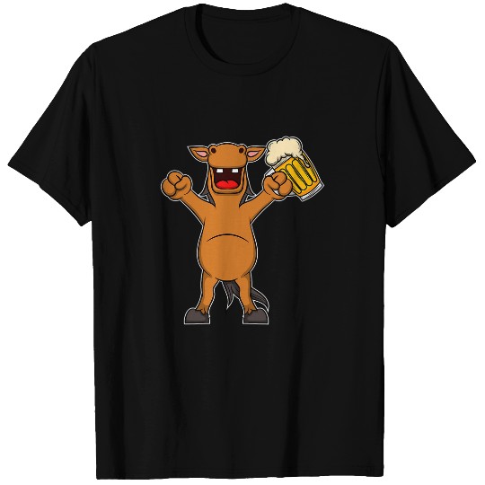 Beer Fun Horse Farm Animals for Farmers T-Shirts