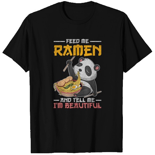 Panda Pet Sleepy Panda Bear Kawaii Animal Ramen Noodles Bowl Ramen T-Shirts