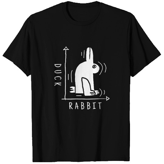 Duck Pet Funny Science Rabbit or Duck Physics Math Graph Drawing T-Shirts
