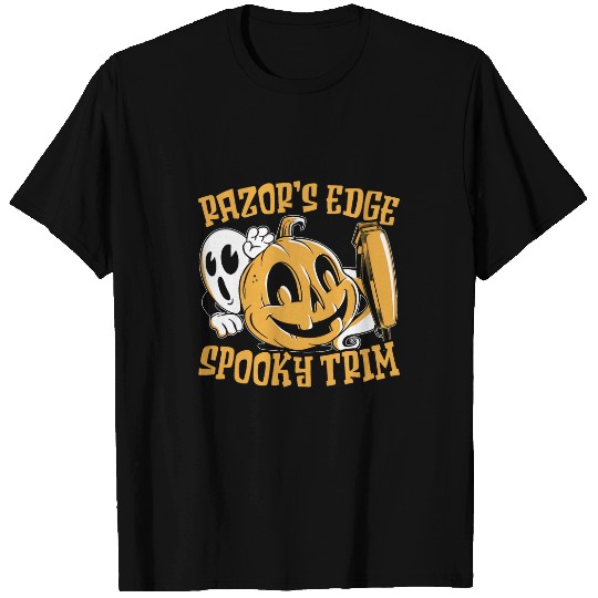 Hairdresser Job Razors Edge Spooky Trim Scary Barber Halloween 2 T-Shirts