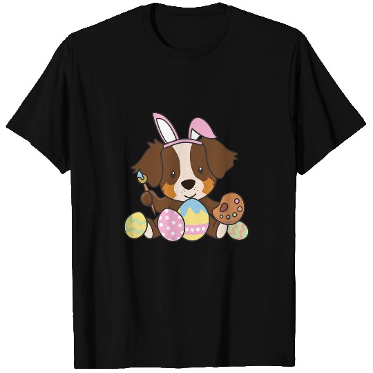 Cute Australian Shepherd At Easter as a easter bunny 1 T-Shirts