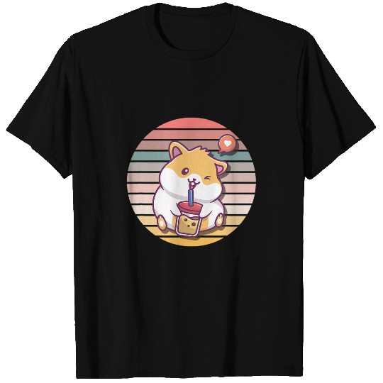 Hamster Pet Boba Addict Bubble Tea Funny Kawaii Hamster 4 T-Shirts