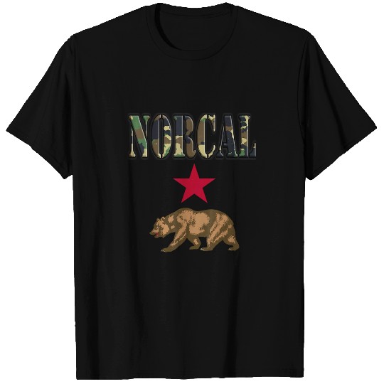 Bear Pet Norcal Camo Northern californias Bear With Star T-Shirts
