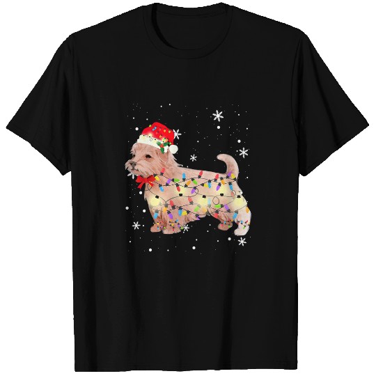 norfolk terrier dog christmas light xmass mom dad s T-Shirts
