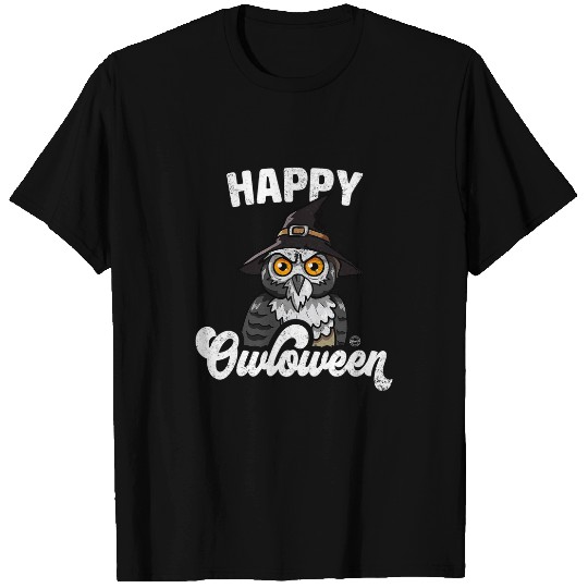 Owl Pet Orange Halloween Happy Owloween T-Shirts