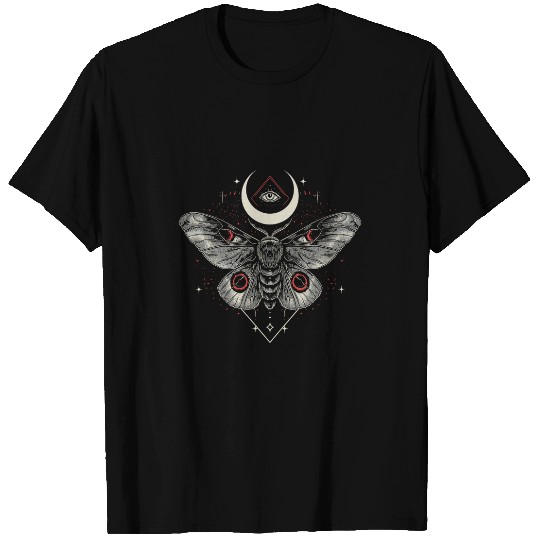 Celestial Moon Moth Gothic Goth Witch Occult Aesthetic T-Shirts