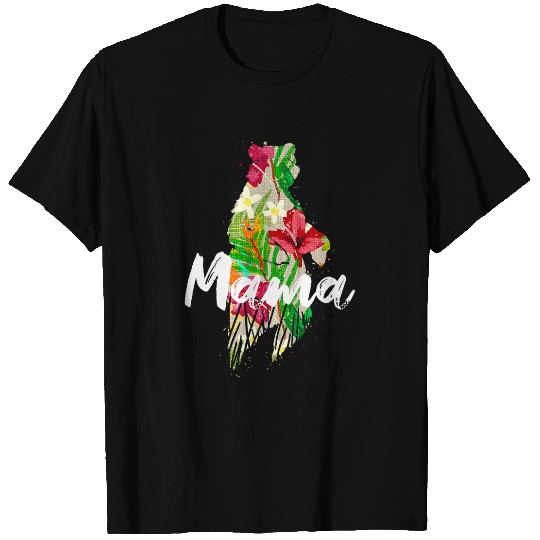 Bear Pet Mama Mom Floral Pattern Love Brown Bear Flowers Black Bear T-Shirts