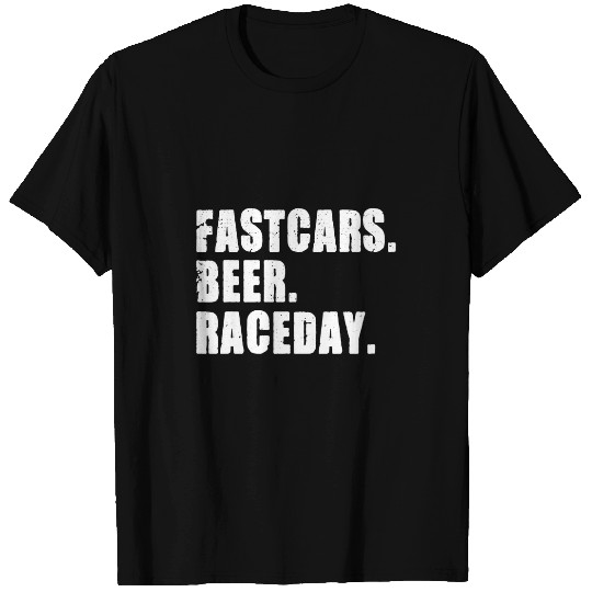 Beer Fun Distressed Fast Carss Beer Race Day Funny Race Car Racing 88 T-Shirts