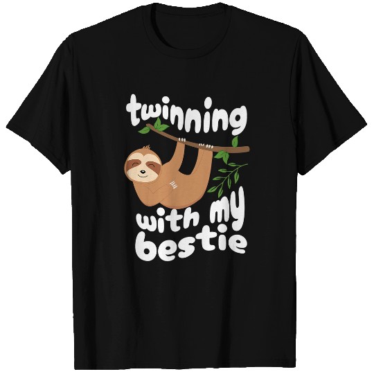 Sloth Pet Cute Twinning Sloth Bestie Spirit Week Twin Day bests Friend T-Shirts