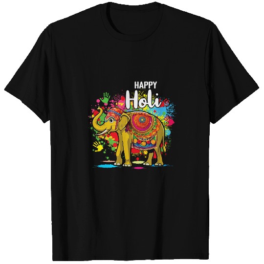 Elephant Pet Happy Holi Elephant Hindu Spring Holi Festival Of Colours T-Shirts